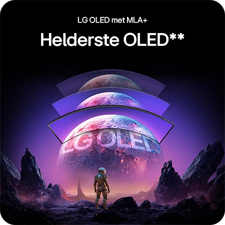 LG Monitor 34GX900A benadrukt de LG OLED met MLA+ technologie, die het helderste OLED-beeld levert met superieur contrast voor verbluffende beeldkwaliteit.