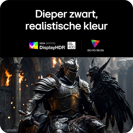 LG Monitor 34GX90SA levert dieper zwart en realistische kleuren dankzij VESA DisplayHDR™ 400 (True Black)-certificering en 98.5% DCI-P3-kleurbereik.