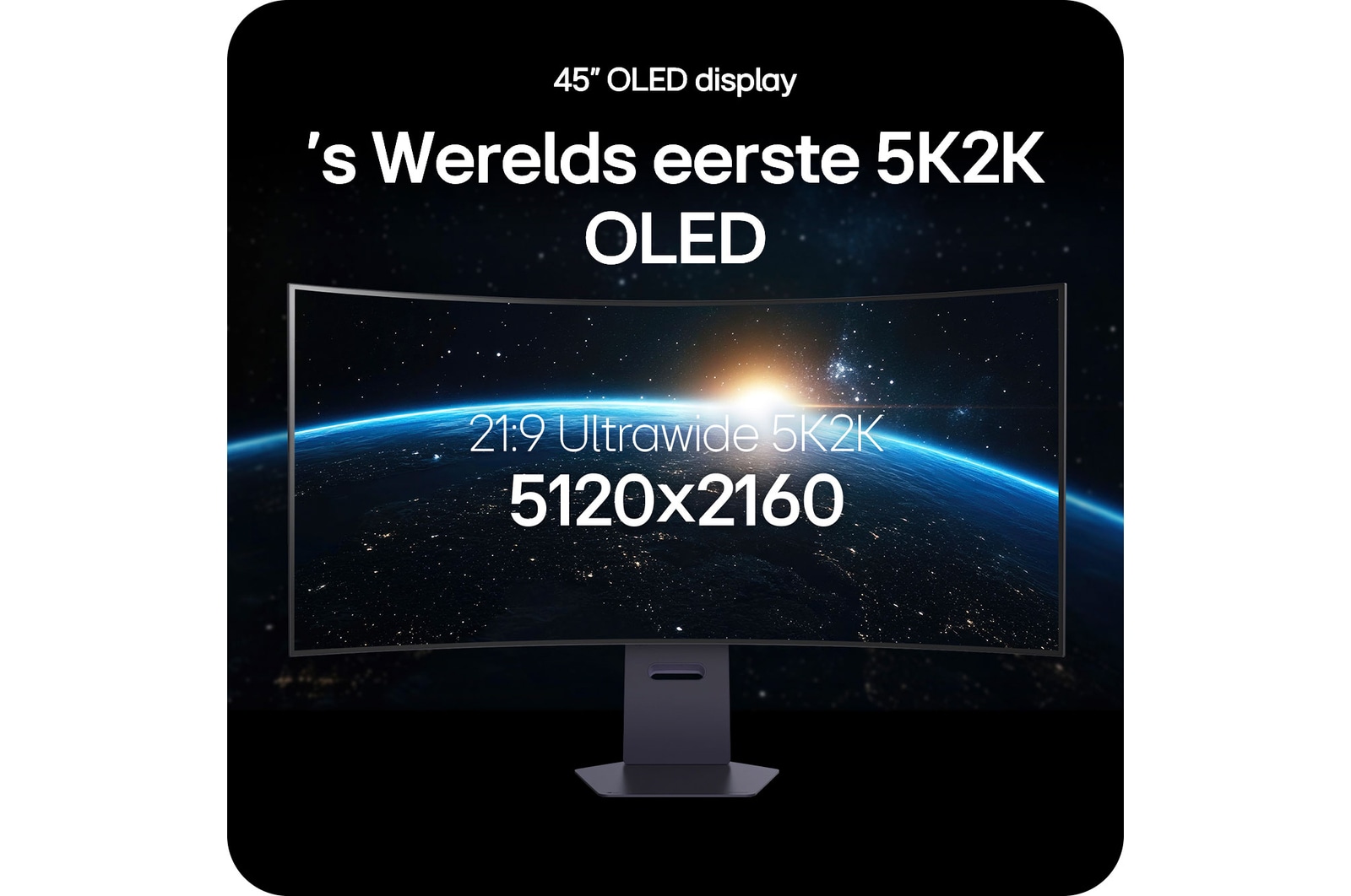 LG Monitor 45GX950A toont 's werelds eerste 5K2K OLED-scherm, met 45 inch UltraWide (21:9) en een 5120x2160 resolutie voor ongeëvenaarde details.