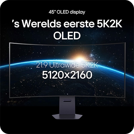 LG Monitor 45GX950A toont 's werelds eerste 5K2K OLED-scherm, met 45 inch UltraWide (21:9) en een 5120x2160 resolutie voor ongeëvenaarde details.