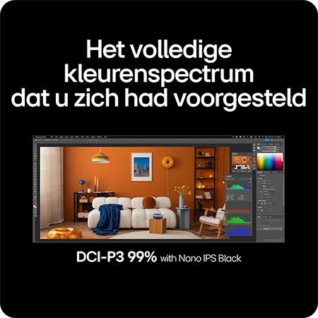 De LG UltraFine Monitor 40U990A, met DCI-P3 99% en Nano IPS Black, realiseert het volledige kleurenspectrum met professionele nauwkeurigheid.
