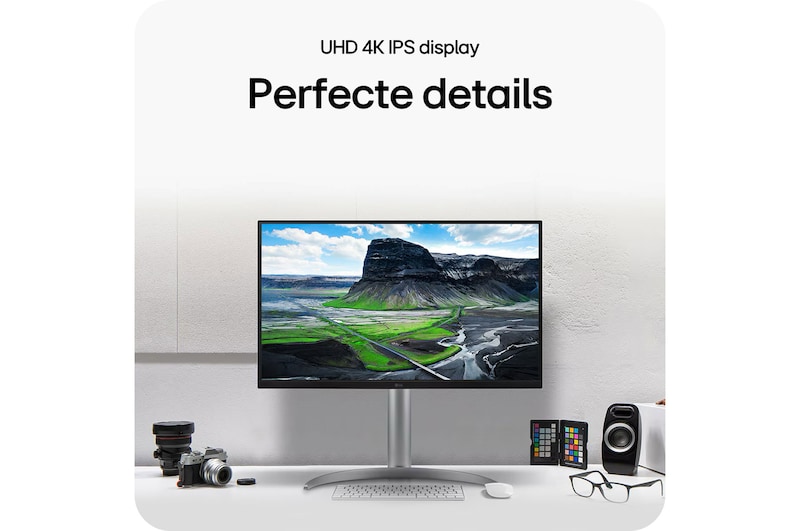 LG Monitor 32UQ850V-W, met 4K UHD-resolutie, beheerst elk detail en ondersteunt nauwkeurig professioneel creatief werk op het droomscherrm van makers.
