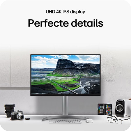LG Monitor 32UQ850V-W, met 4K UHD-resolutie, beheerst elk detail en ondersteunt nauwkeurig professioneel creatief werk op het droomscherrm van makers.