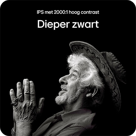 LG Monitor 32UQ850V-W-W levert dieper zwart en uitstekend contrast om fijne details in zwart-witbeelden duidelijk weer te geven.