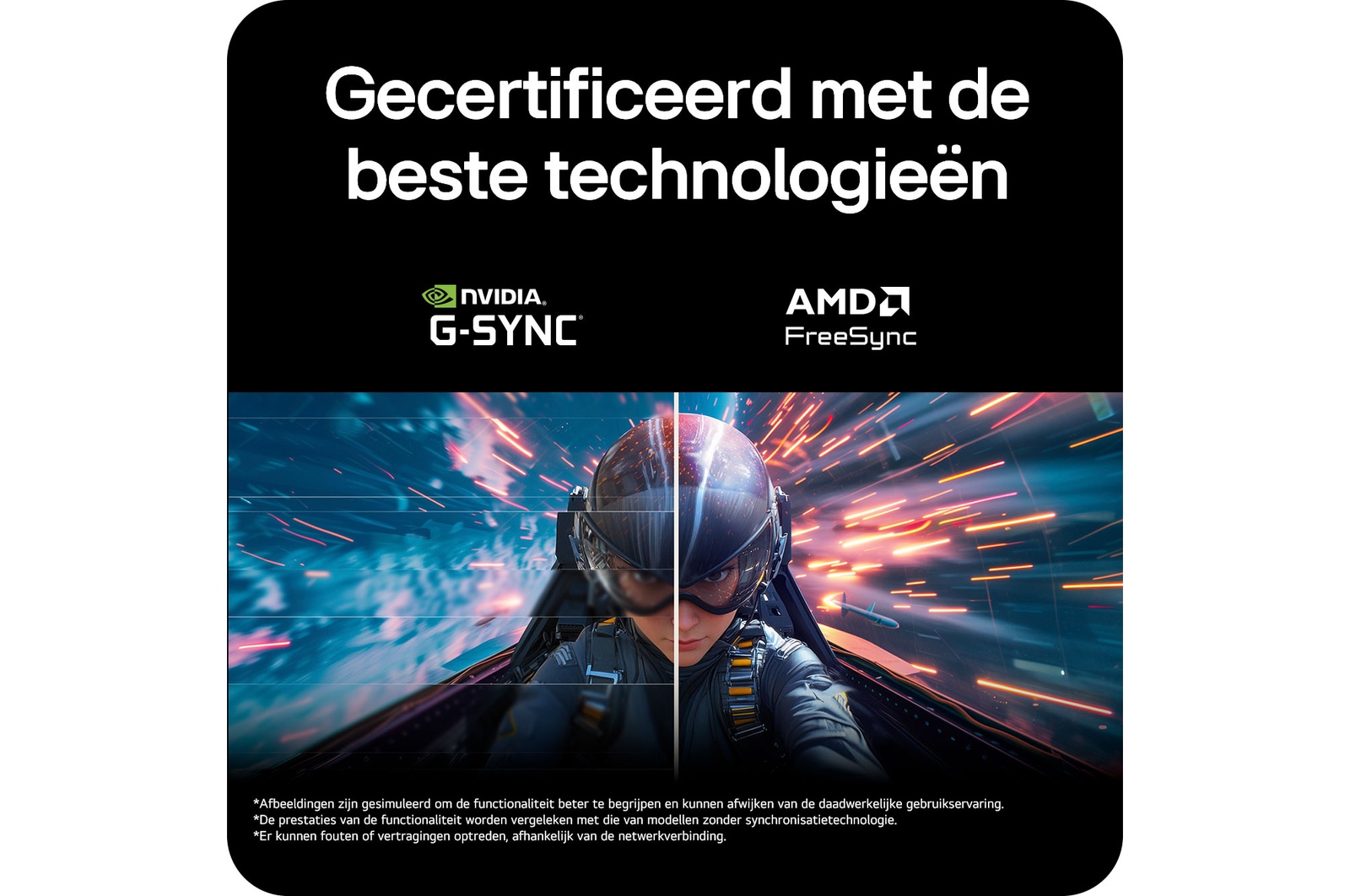 De LG UltraGear™ Monitor 24G411A is gecertificeerd voor NVIDIA G-SYNC Compatible en AMD FreeSync™ Premium, wat vloeiende, tearing-vrije gameplay garandeert.