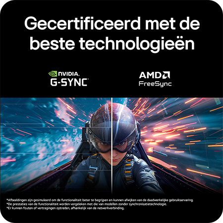 De LG UltraGear™ Monitor 24G411A is gecertificeerd voor NVIDIA G-SYNC Compatible en AMD FreeSync™ Premium, wat vloeiende, tearing-vrije gameplay garandeert.