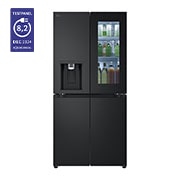 Voorkant van 508L Amerikaanse koelkast Zwart | InstaView™ | DoorCooling+™ | Uvnano™
