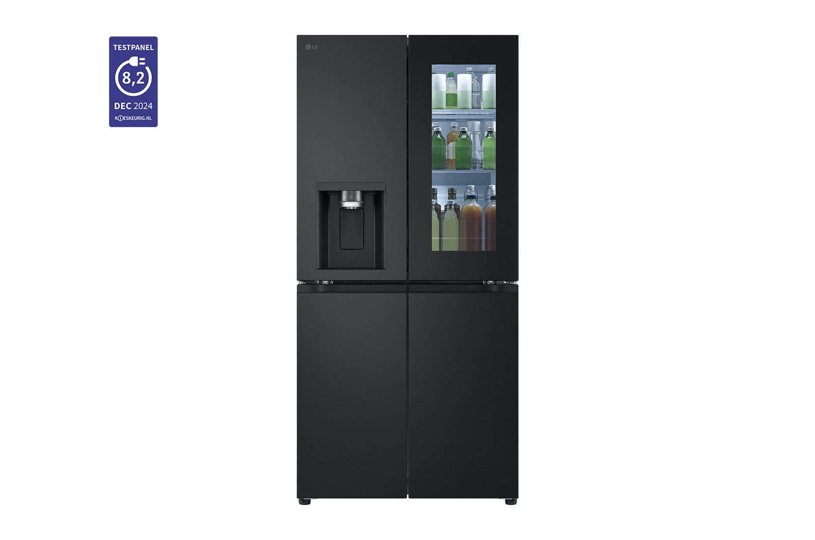 Voorkant van 508L Amerikaanse koelkast Zwart | InstaView™ | DoorCooling+™ | Uvnano™ - GMG860EPBE
