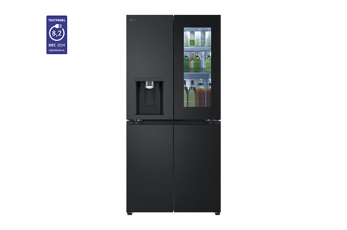 Vooraanzicht van 508L Amerikaanse koelkast Zwart | InstaView™ | DoorCooling+™ | Uvnano™, GMG860EPBE