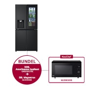 Voorkant van 508L Amerikaanse koelkast Zwart | InstaView™ | DoorCooling+™ | Uvnano™ - GMG860EPBE