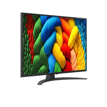 Naar links gericht zijaanzicht van de LG NanoCell NANO80 TV.