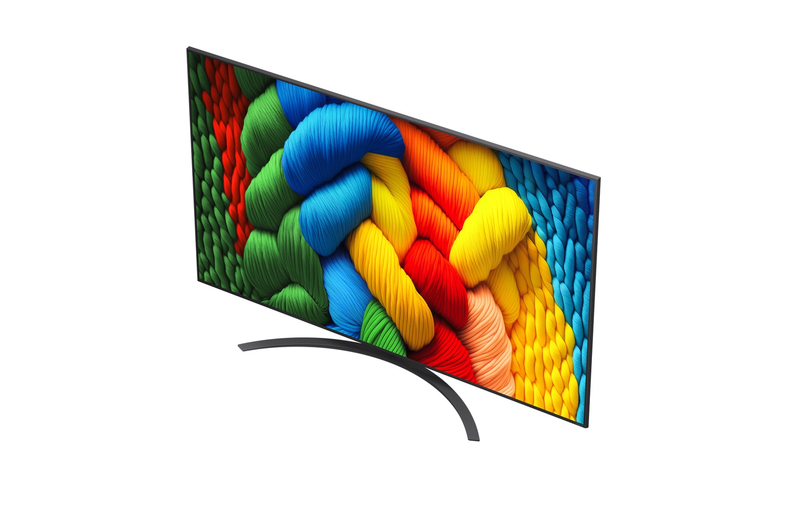 Een afbeelding is door het midden gesplitst om een voorbeeld te laten zien van vóór en na Pure Colors in Real 4K. De linkerkant van de carrousel is scherp en kleurrijk, terwijl de rechterkant vervaagd is. De titel beschrijft hoe elke scène visueel opvallender en aangenamer wordt gemaakt. 