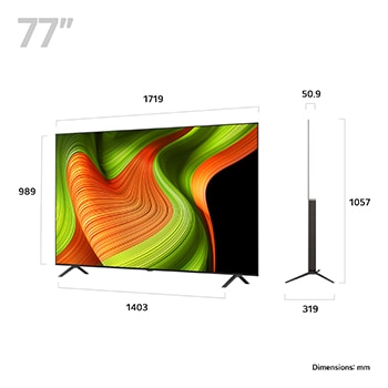LG 77 inch LG OLED AI B5 4K Smart TV 2025, OLED77B56LA