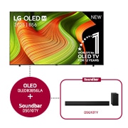 LG 83 inch LG OLED AI B5 4K Smart TV 2025 & DSG10TY 3.1 kanaal, OLED83B56LA.DSG10TY