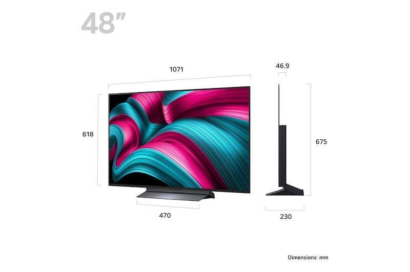 LG 48 inch LG OLED evo AI C5 4K Smart TV 2025, OLED48C54LA