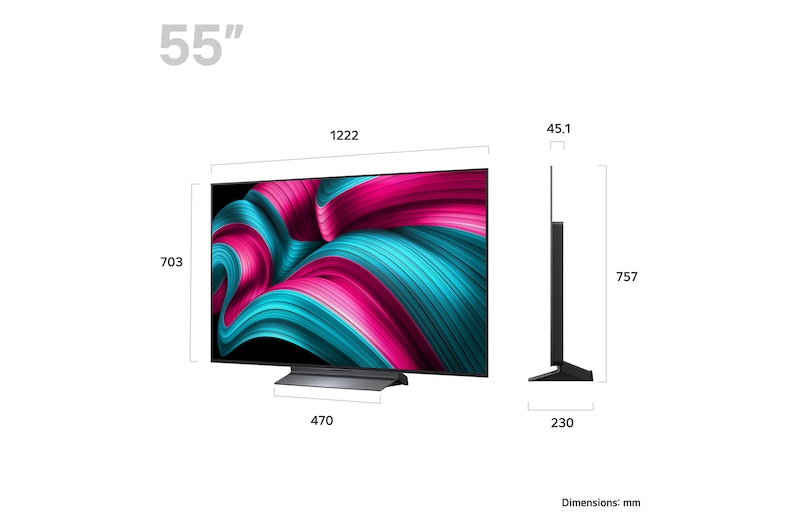LG 55 inch LG OLED evo AI C5 4K Smart TV 2025, OLED55C54LA