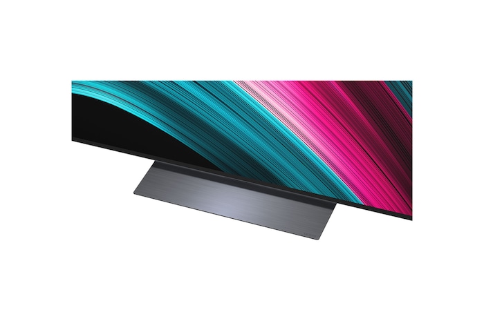 Achteraanzicht van LG OLED evo AI C5 4K Smart TV.Zijaanzicht van LG OLED evo AI C5 4K Smart TV.
