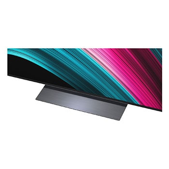 Achteraanzicht van LG OLED evo AI C5 4K Smart TV.Zijaanzicht van LG OLED evo AI C5 4K Smart TV.
