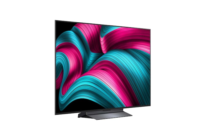 Achteraanzicht van een LG OLED evo AI C5 4K Smart TV.