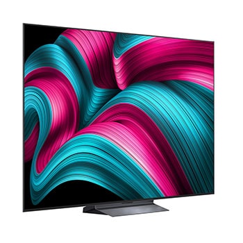 Achteraanzicht van een LG OLED evo AI C5 4K Smart TV.