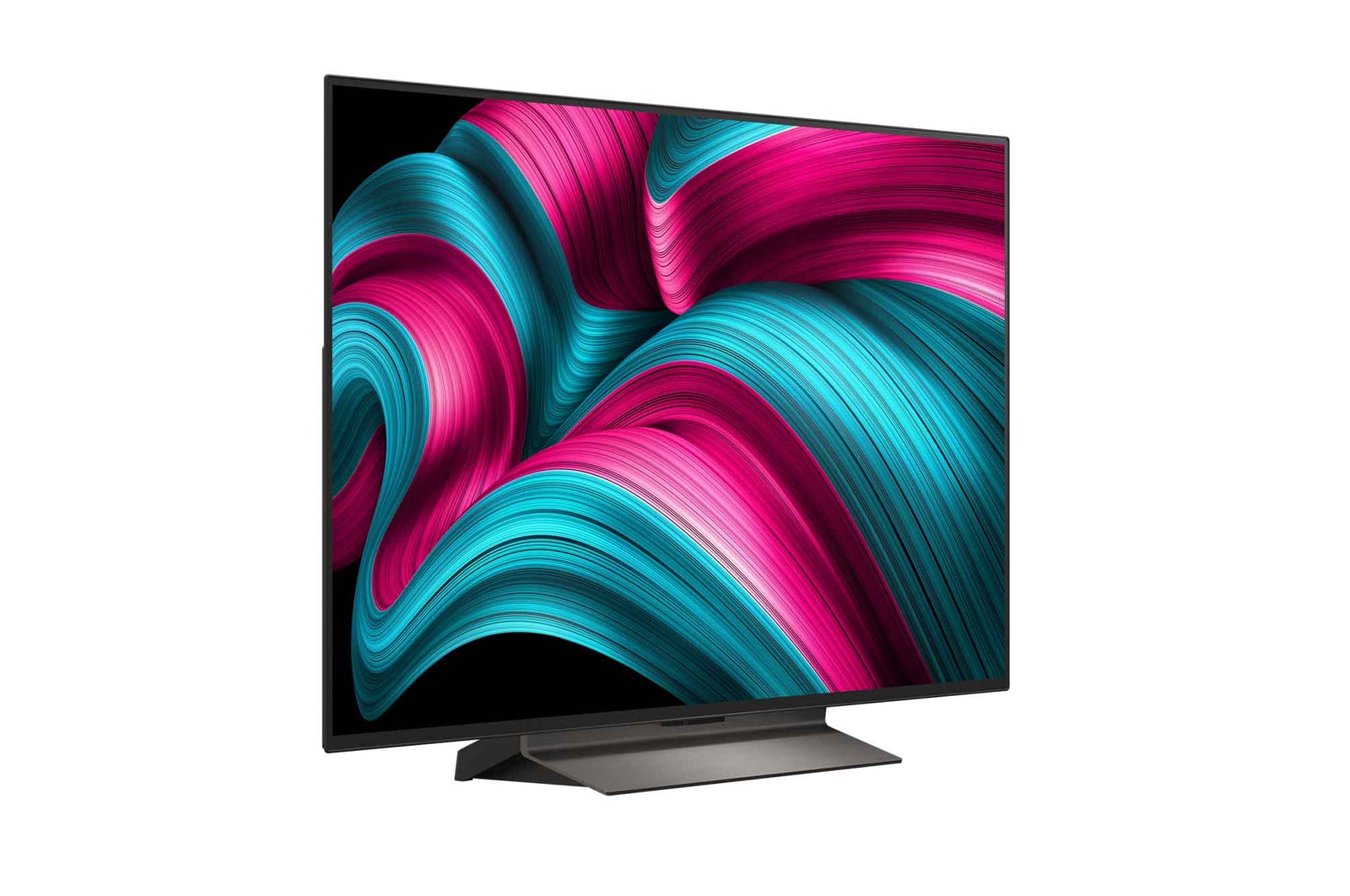 Achteraanzicht van een LG OLED evo AI C5 4K Smart TV.