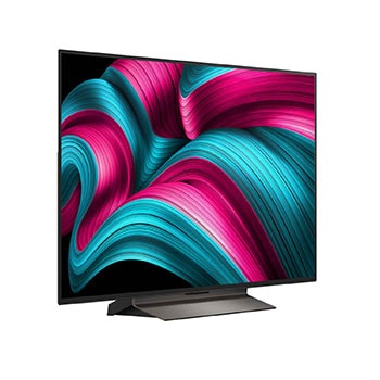 Achteraanzicht van een LG OLED evo AI C5 4K Smart TV.
