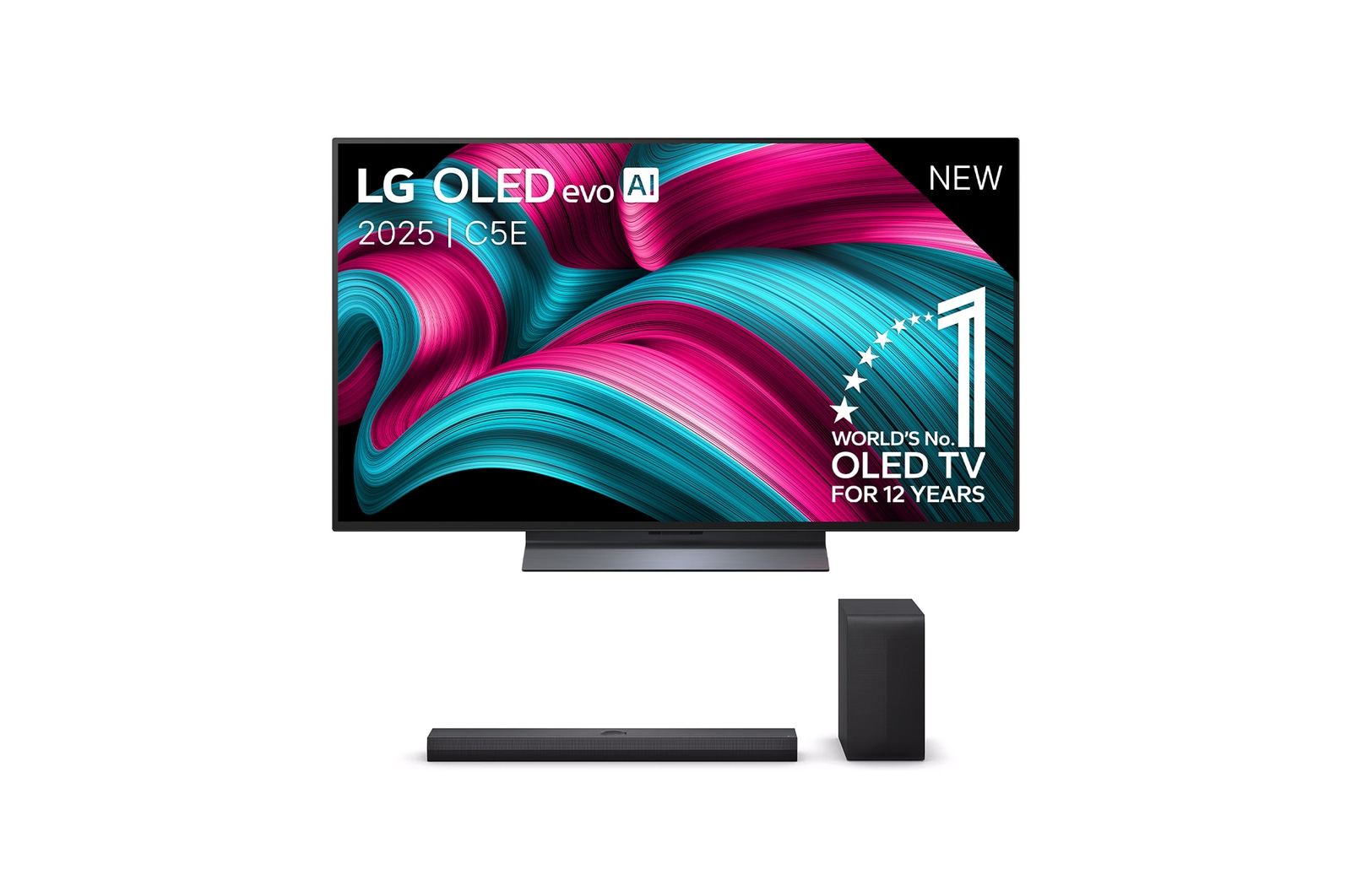48 inch LG OLED evo AI C5 4K Smart TV 2025 & DS70TY soundbar