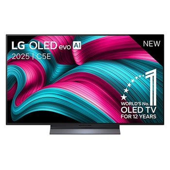 Front view with LG OLED evo AI