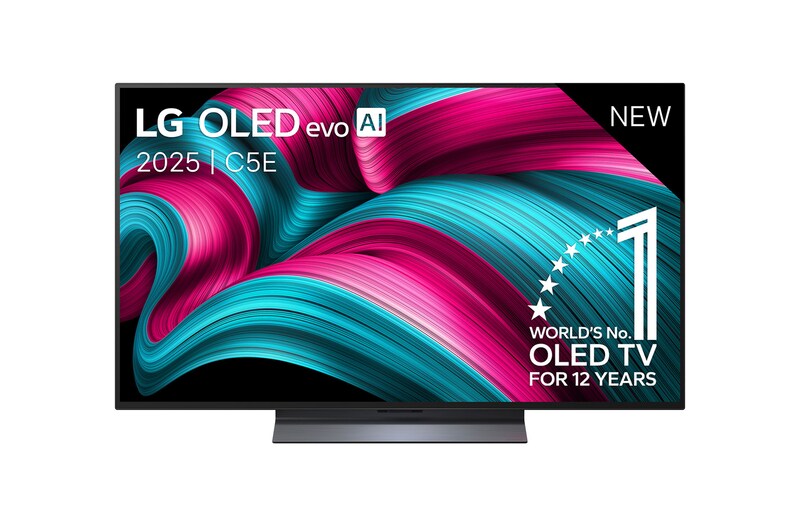 Front view with LG OLED evo AI
