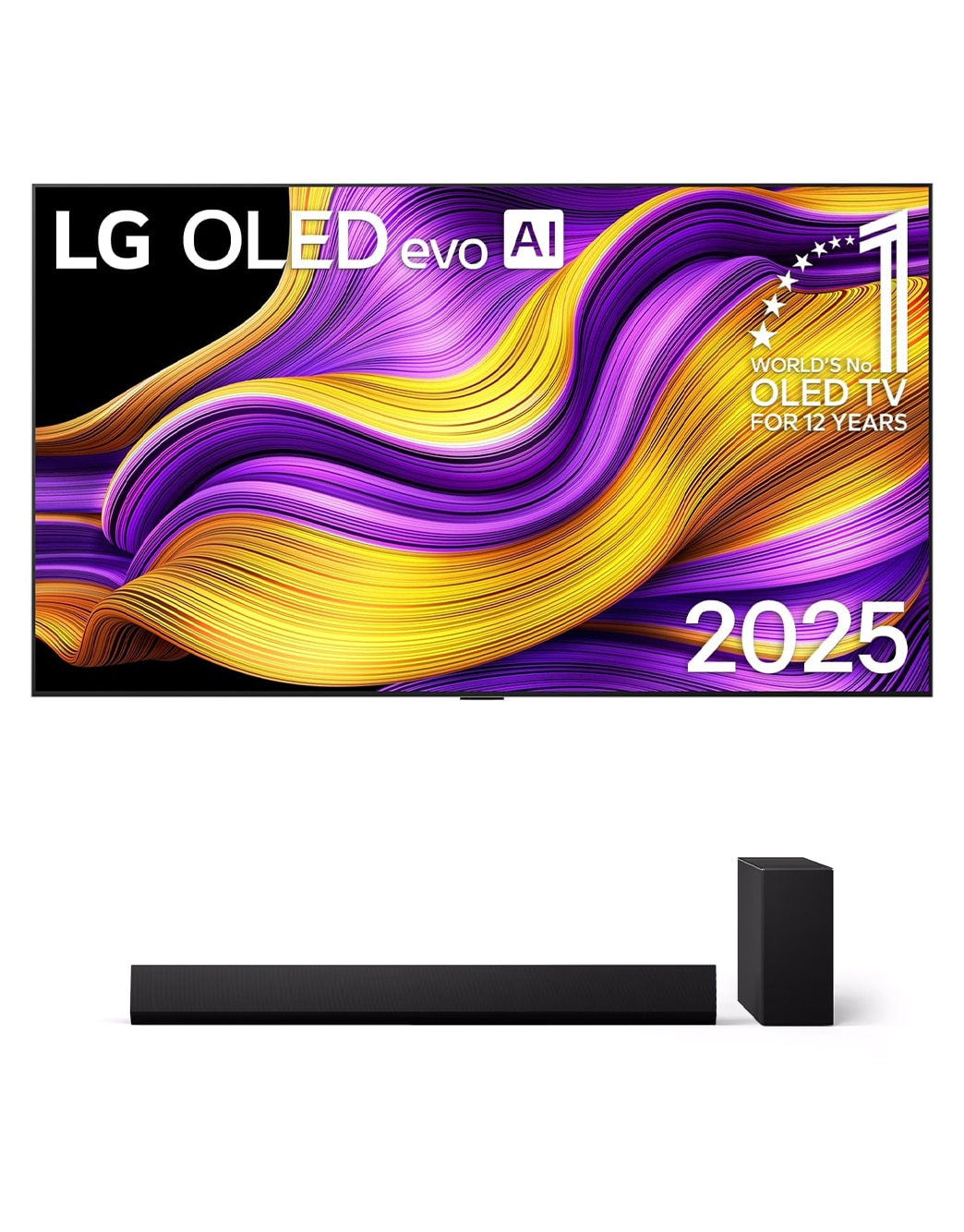 77 inch LG OLED evo AI G5 4K Smart TV 2025 & DSG10TY 3.1 kanaal | LG ...