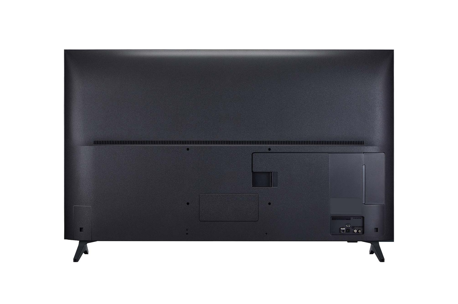 Achteraanzicht van een LG QNED70 TV