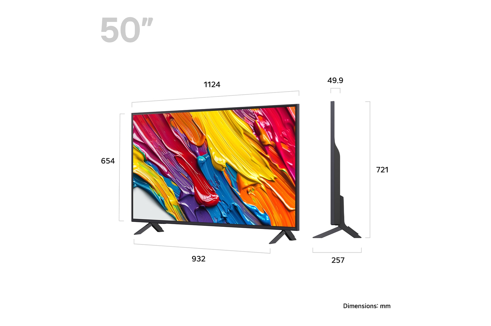 LG 50 inch LG QNED82 AI 4K Smart TV 2025, 50QNED82A6B