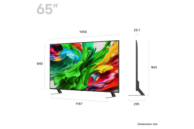 LG 65 inch LG QNED evo AI QNED85 MiniLED 4K Smart TV 2025, 65QNED85A6C