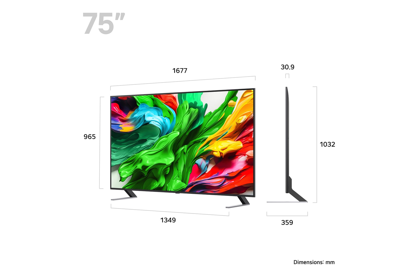 LG 75 inch LG QNED evo AI QNED85 MiniLED 4K Smart TV 2025, 75QNED85A6C