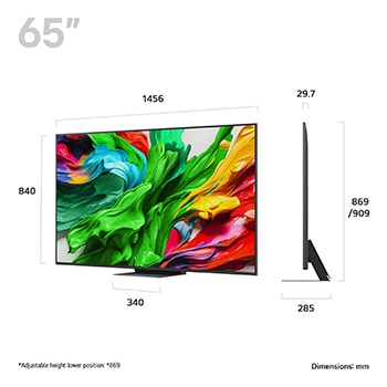 LG 65 inch LG QNED evo AI QNED86 MiniLED 4K Smart TV 2025, 65QNED86A6A