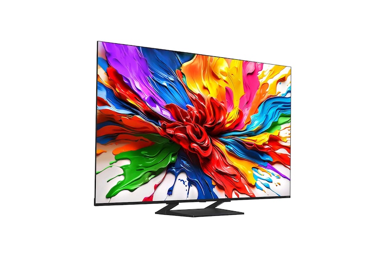 3D holografische bloem in veel verschillende tinten tegen een zwarte achtergrond. De definitie en het detail van de bloem laten zien dat QNED MiniLED beelden kan produceren met uitzonderlijke kleuren, helderheid en contrast. De titel vertelt hoe MiniLED de helderheid verbetert en een uitzonderlijk contrast biedt.