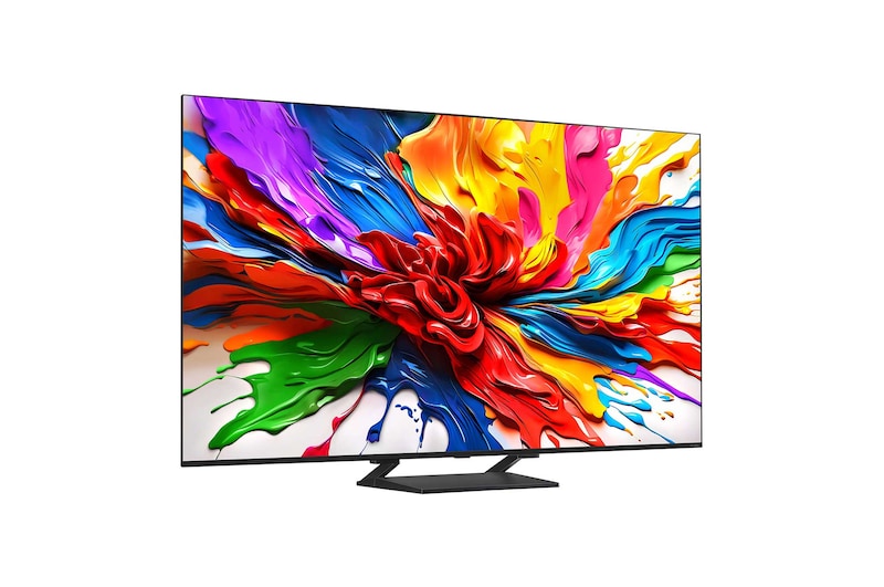 De alpha 8 AI Processor Gen2 licht oranje en roze op en er komen kleurrijke lichtstralen uit. De titel vertelt hoe de processor 4K-kwaliteit, verbluffende kleuren en helderheid levert. In de afbeelding staat ongeveer 1,7 keer grotere neurale verwerking (met Neural Processing Unit, NPU) met AI en 1,4 keer snellere werking van CPU.