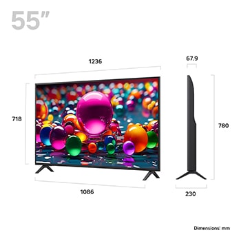 LG 55 inch LG UHD AI UA75 4k Smart TV 2025, 55UA75006LA