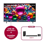 LG 86 inch LG UHD AI UA75 4K Smart TV 2025 & DS80TR 5.1.3-kanaals , 86UA75006LA.DS80TR