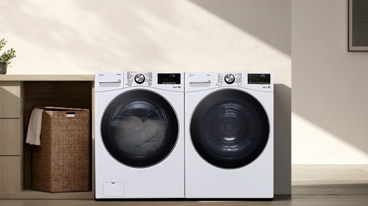Video of setting the dryer to automatically start an optimized drying cycle by receiving information from the connected washer