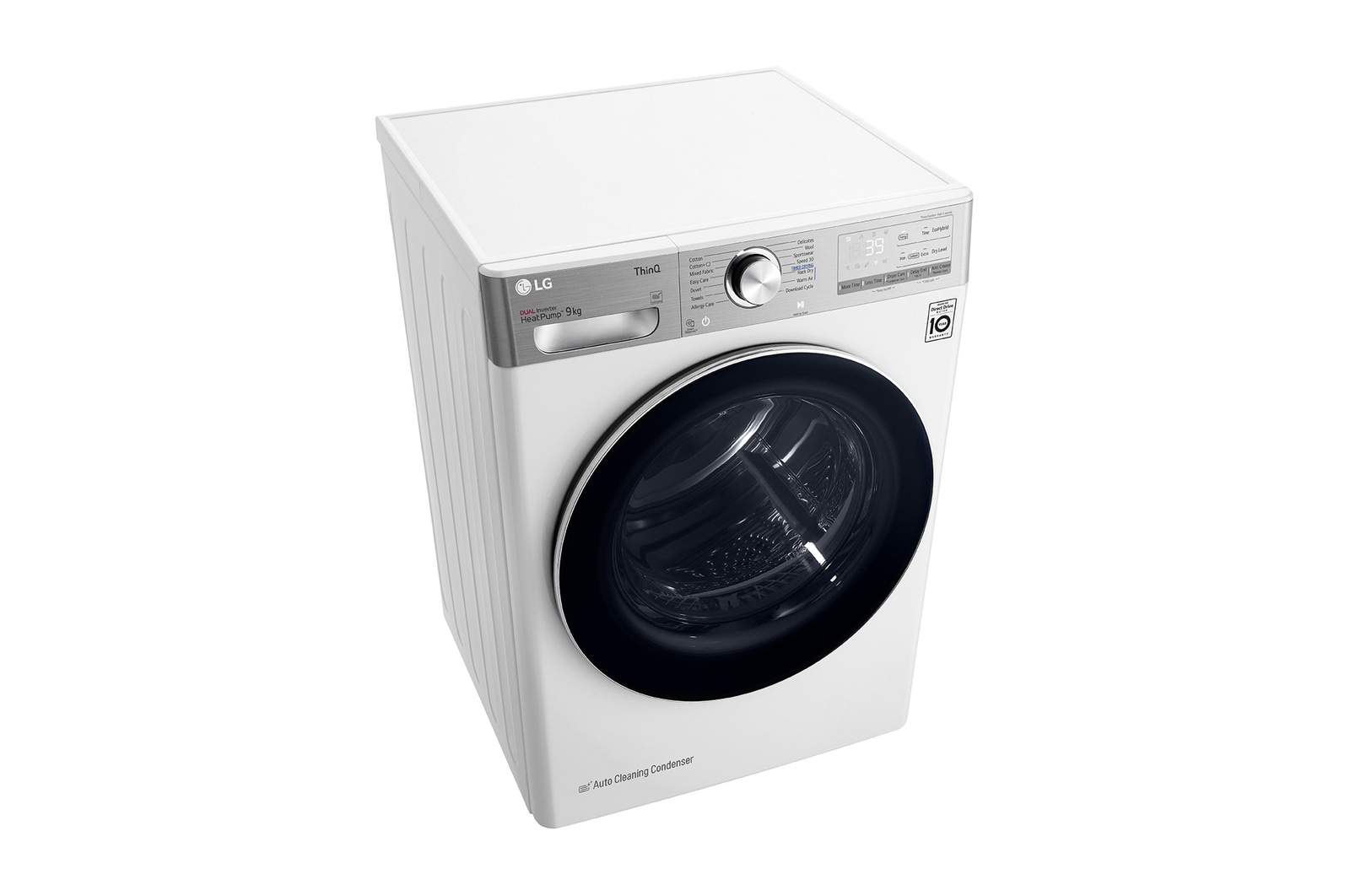 LG 9kg Droger  Wit | 6 Motion DD | ThinQ | Auto Cleaning Condenser, RH90V9AV2QR
