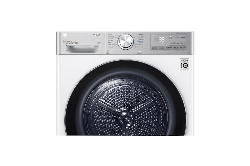 LG 9kg Warmtepompdroger Wit | 6 Motion DD | ThinQ | Auto Cleaning Condenser, RH90V9AV2QR