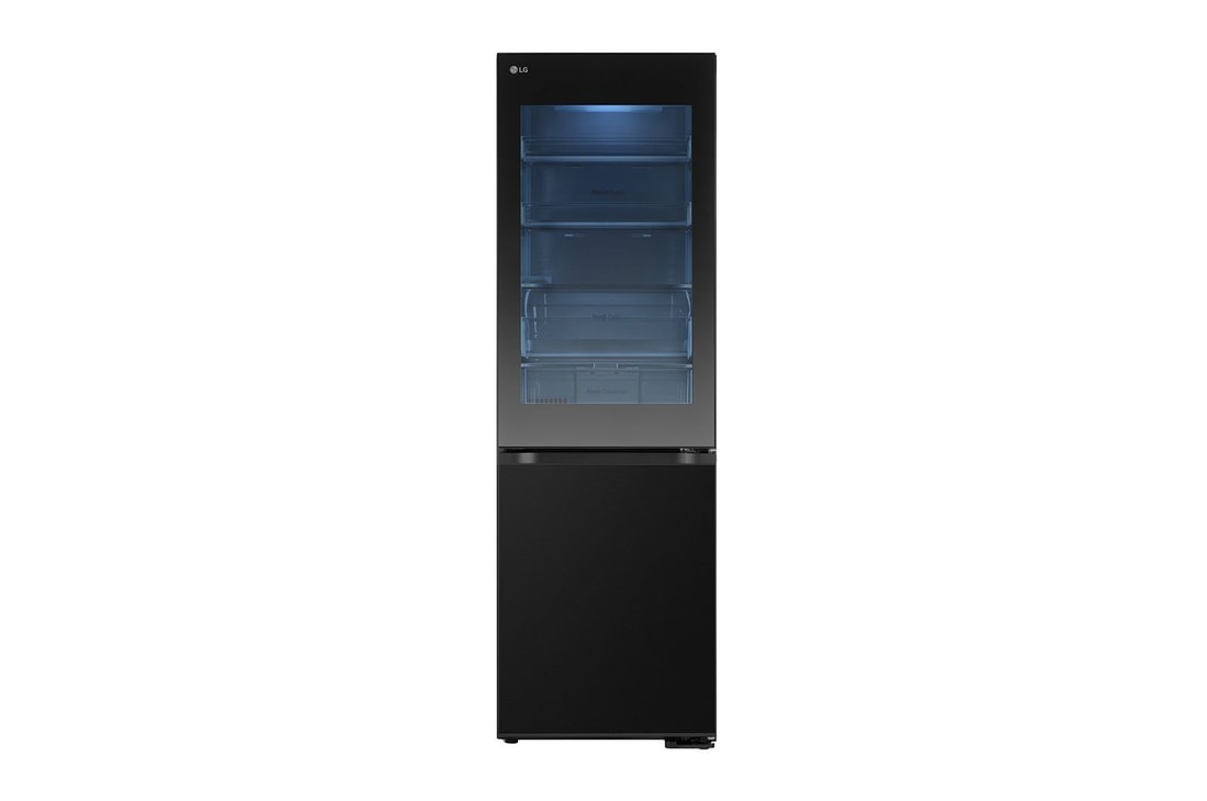 Voorkant van 352L Koelkast en vriezer Zwart | MoodUP™ | InstaView™ | ThinQ™ - GBG5160CEV