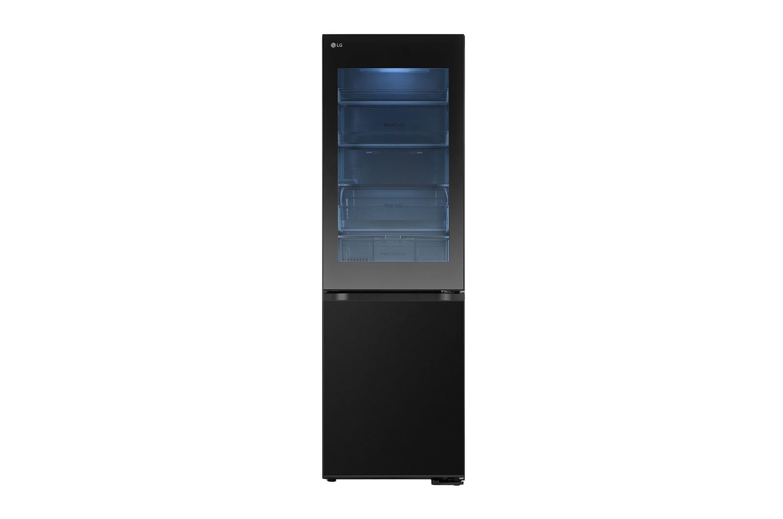 Voorkant van 352L Koelkast en vriezer Zwart | MoodUP™ | InstaView™ | ThinQ™ - GBG5160CEV