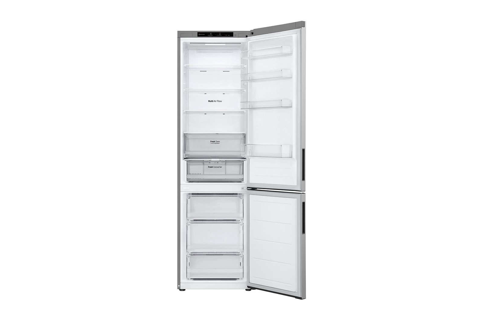 LG 387L Koelkast en vriezer GBV22NCCPY Silver | DoorCooling<sup>+</sup>™ | FRESHConverter™ | Smart Inverter Compressor™ | LG NL, GBV22NCCPY