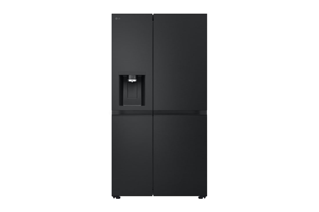 Voorkant van 628L Amerikaanse koelkast Zwart | ThinQ™ | Uvnano™ | FRESH Converter™ - GSLE81EPBD