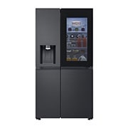 Voorkant van 628L Amerikaanse koelkast Zwart | Door In Door™ | InstaView™ | ThinQ™