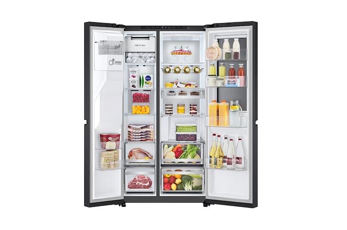 front open with food stored