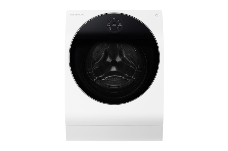 Vooraanzicht van 12/7kg SIGNATURE Was-droogcombinatie Wit | AI DD™ | TurboWash™ | AI Wash LSWD100E