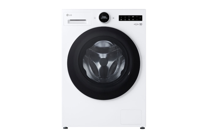 Vooraanzicht van 9kg Wasmachine F4WX809Y Wit | AI DD™ | Steam™ | TurboWash™| LGNL